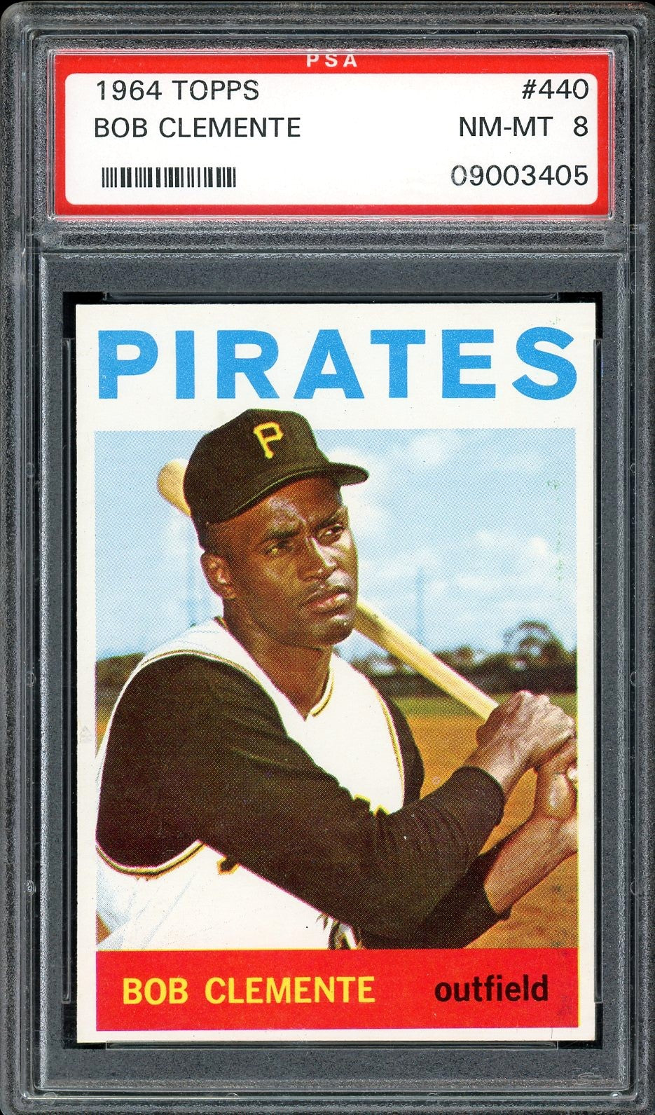 1964 Topps #440 Roberto Clemente HOF Pittsburgh Pirates PSA 8 NM-MT