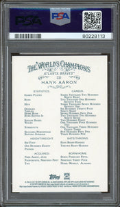 2018 Topps Archives Signature Series Hank Aaron Auto /12 Retro Player Buyback Auto PSA 10