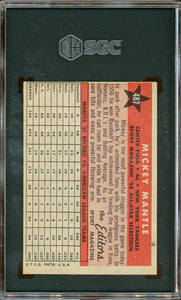 1958 Topps #478 Mickey Mantle All Star HOF New York Yankees SGC 6 EX-NM