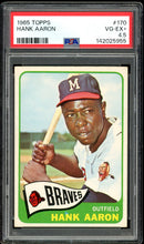 Load image into Gallery viewer, 1965 Topps #170 Hank Aaron HOF Milwaukee Braves PSA 4.5 VG-EX+
