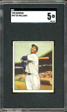 Load image into Gallery viewer, 1950 Bowman #98 Ted Williams HOF Boston Red Sox SGC 5 EX
