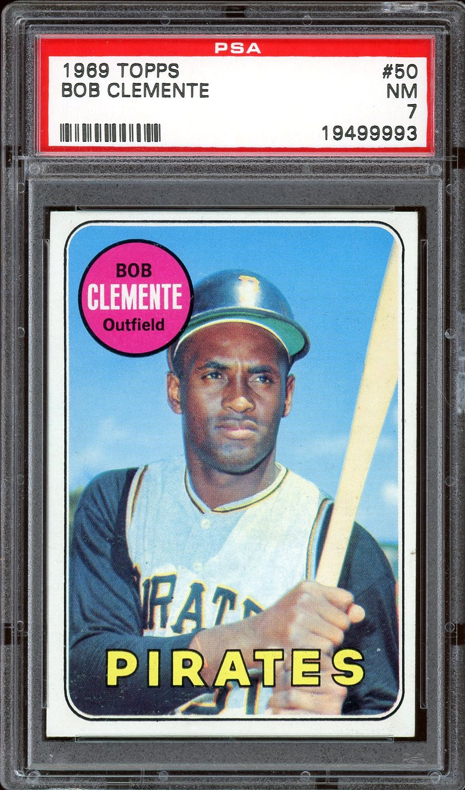 1969 Topps #50 Roberto Clemente HOF Pittsburgh Pirates PSA 7 NM