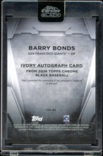 Load image into Gallery viewer, 2026 Topps Chrome Black Barry Bonds Auto /25 San Francisco Giants
