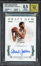 Load image into Gallery viewer, 2020 Panini Flawless Draft Gem Signatures #36 Kareem Abdul Jabbar #/25 BGS 8.5 Auto 10
