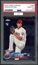 Load image into Gallery viewer, 2018 Topps Chrome #150 Shohei Ohtani Rookie Los Angeles Angels PSA 10 MBA Silver
