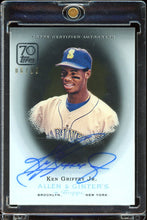 Load image into Gallery viewer, 2021 Topps Clearly Ken Griffey Jr. Auto /30 2006 Allen Ginter HOF Seattle Mariners
