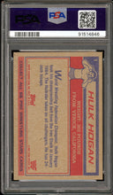 Load image into Gallery viewer, 1985 Topps WWF #1 Hulk Hogan Auto PSA 7 Auto 10
