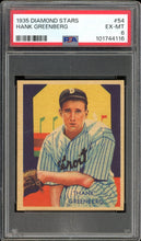 Load image into Gallery viewer, 1934-36 Diamond Stars #54 Hank Greenberg HOF Detroit Tigers PSA 6 EX-MT
