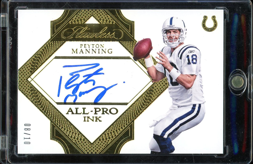 2019 Panini Flawless All-Pro Ink Peyton Manning Auto /10 HOF Indianapolis Colts