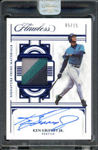 Load image into Gallery viewer, 2023 Panini Flawless Signature Prime Materials Ken Griffey Jr. Sapphire Patch Auto /15
