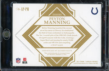 Load image into Gallery viewer, 2019 Panini Flawless All-Pro Ink Peyton Manning Auto /10 HOF Indianapolis Colts
