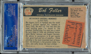 1955 Bowman #134 Bob Feller HOF Cleveland Indians PSA 7 NM