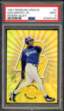 Load image into Gallery viewer, 1997 Donruss Update #2 Ken Griffey Jr. Power Alley /1000 HOF Seattle Mariners PSA 9
