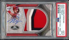Load image into Gallery viewer, 2020 Topps Sterling Mike Trout Patch Auto /3 Splendor Jumbo Patch Auto Los Angeles Angels PSA 9 Mint
