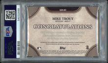 Load image into Gallery viewer, 2020 Topps Sterling Mike Trout Patch Auto /3 Splendor Jumbo Patch Auto Los Angeles Angels PSA 9 Mint
