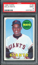 Load image into Gallery viewer, 1969 Topps #190 Willie Mays HOF San Francisco Giants PSA 9 Mint
