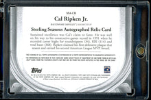 Load image into Gallery viewer, 2025 Topps Sterling Cal Ripken Patch Auto /5 Red Quad Relic HOF Baltimore Orioles
