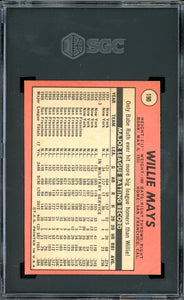 1969 Topps #190 Willie Mays HOF San Francisco Giants SGC 5.5 EX+